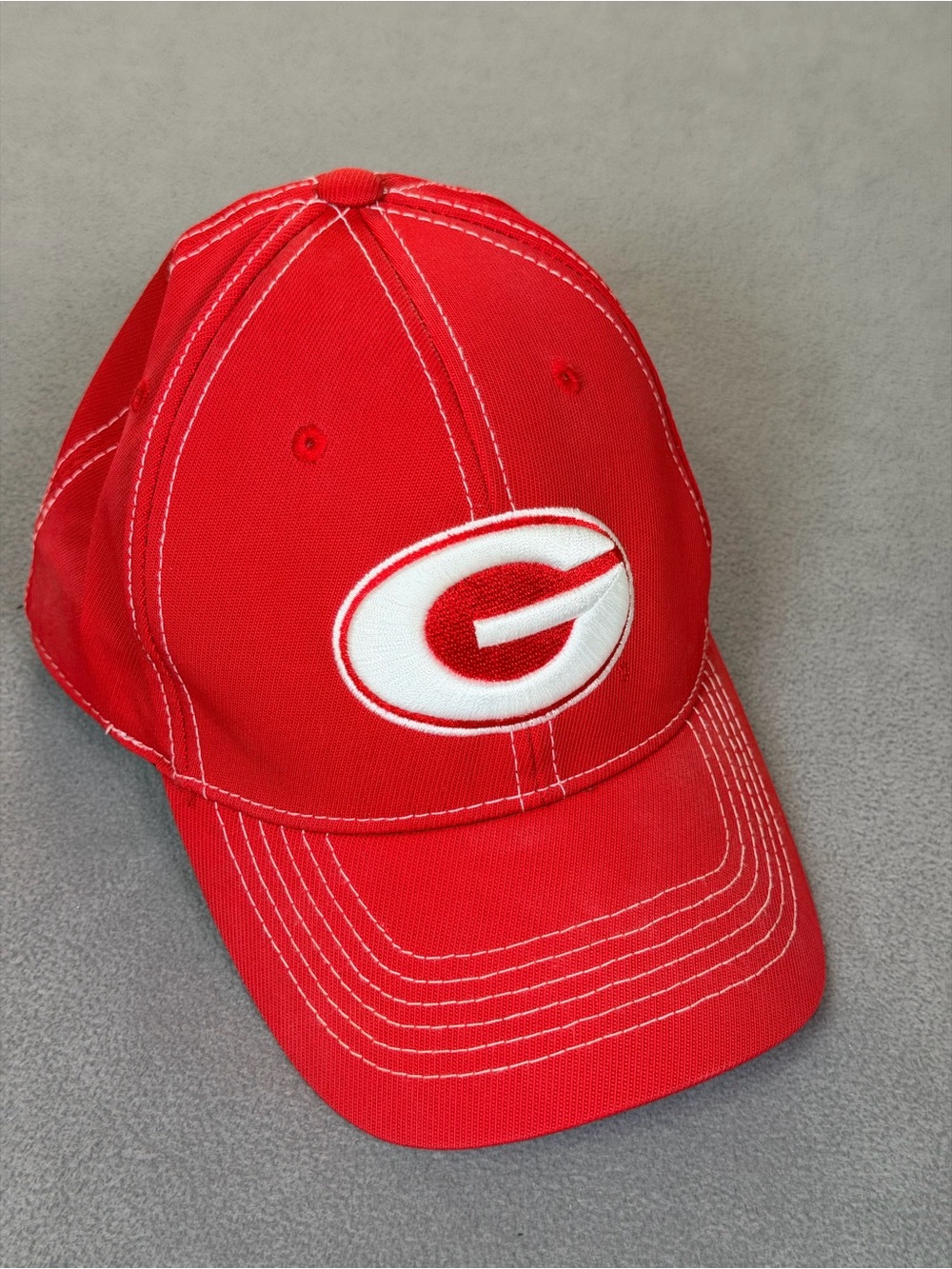 University of Georgia Bulldogs Adult Red Fitted/Stretch Cap- Small/Medium-Unisex